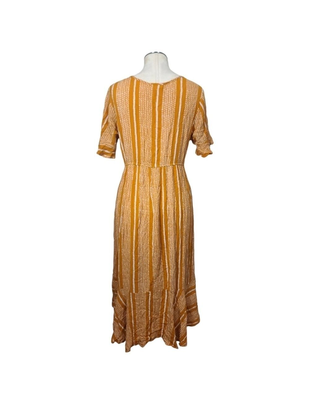 Kori America V Neck Short Sleeves Printed Dress L - Picture 5 of 7